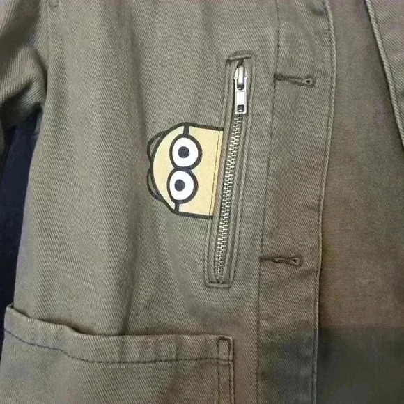 Zara X Minions Denim Despicable Me Kids Jacket Green Size 11/12 - Picture 4 of 16